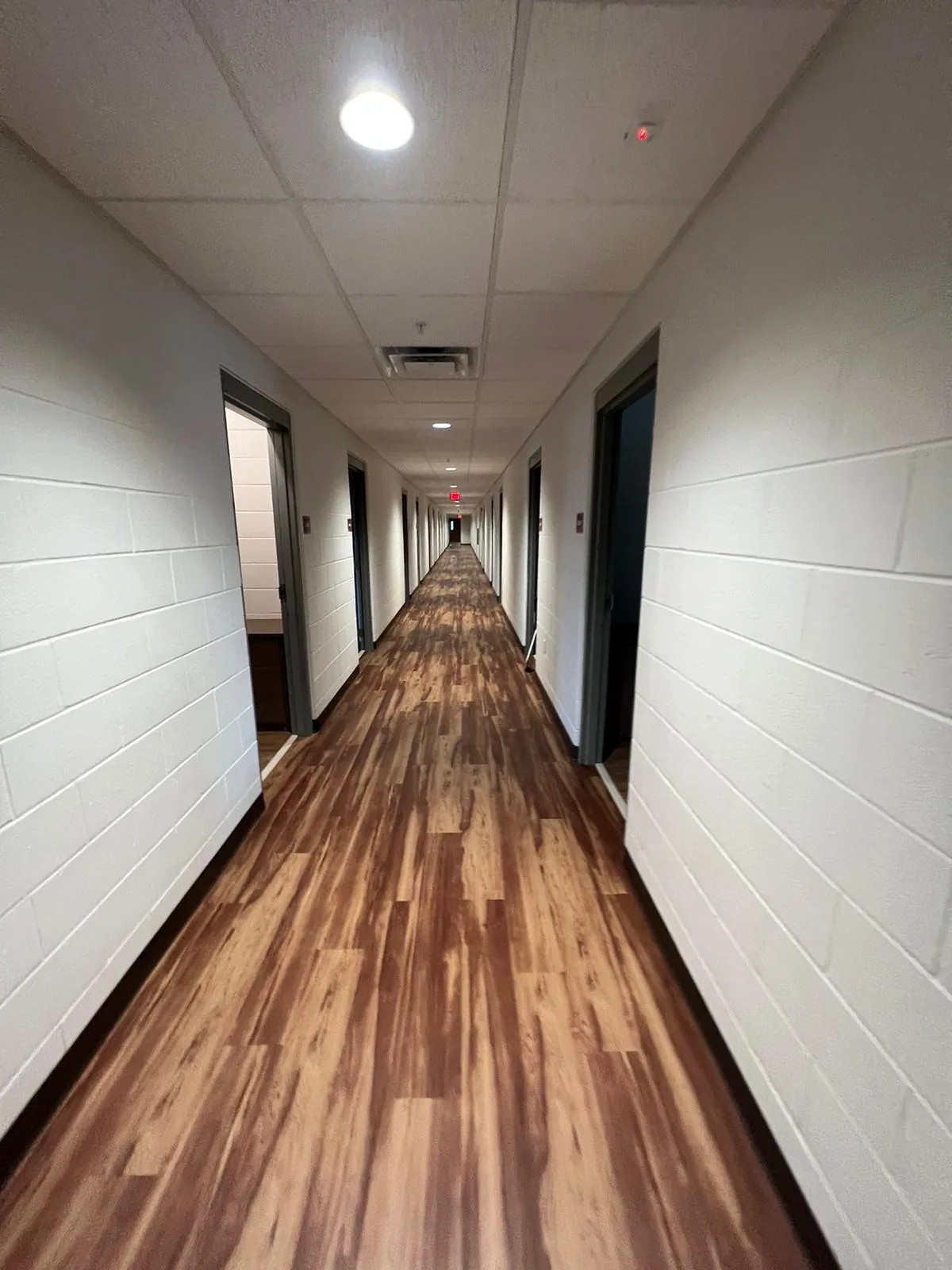 Finished commercial corridor in Daytona Beach seen down its full length