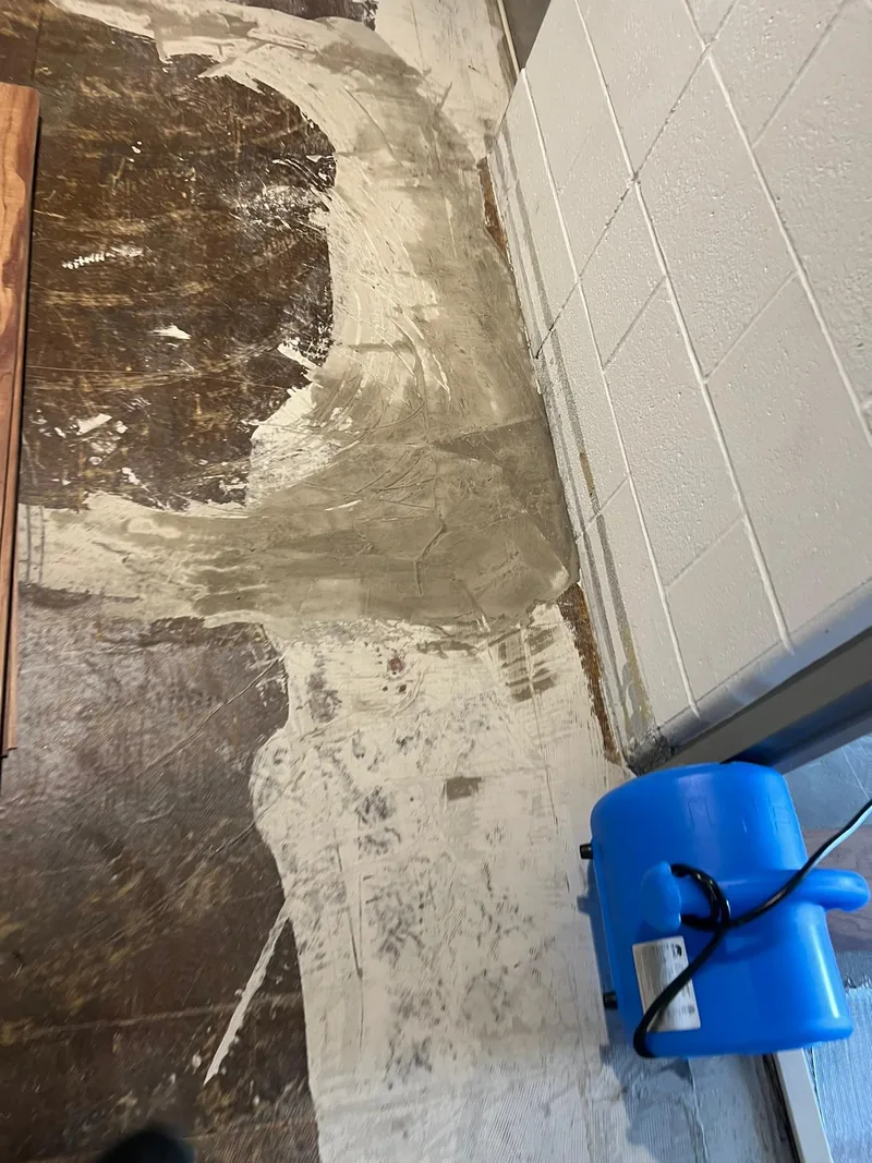 Commercial area after the old surface was removed