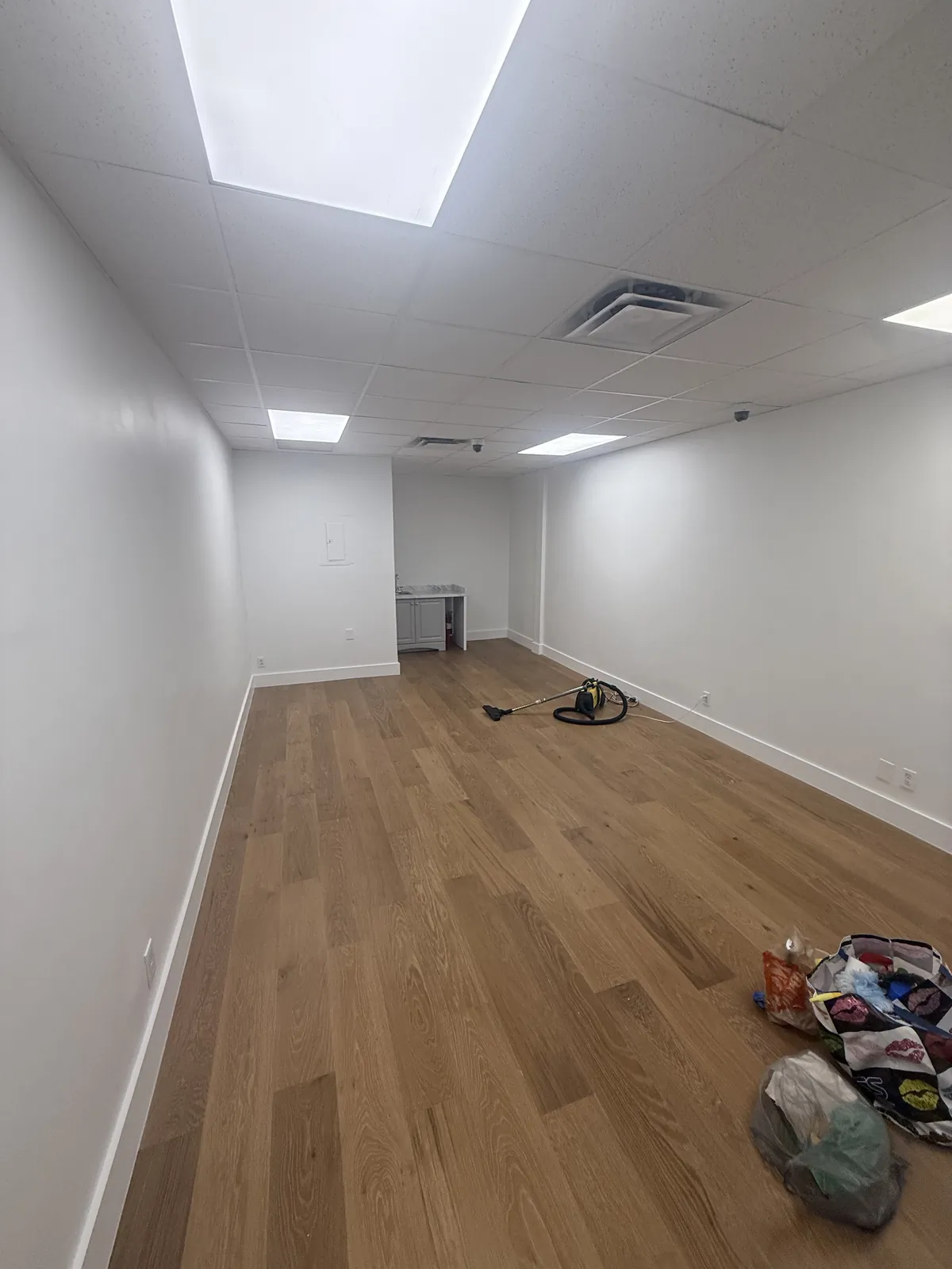 Installed flooring inside the Boca Raton commercial interior