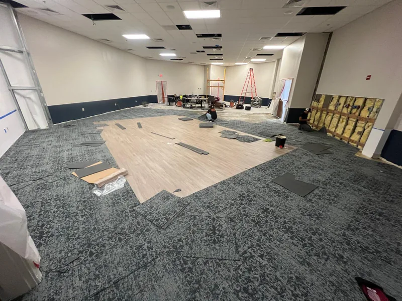 First flooring zone documented during installation